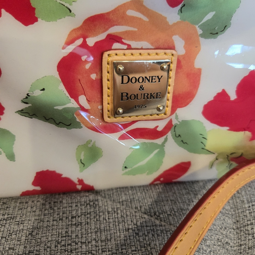 Dooney & Bourke Patent Floral Satchel Crossbody In Rose Garden - Picture 3 of 16